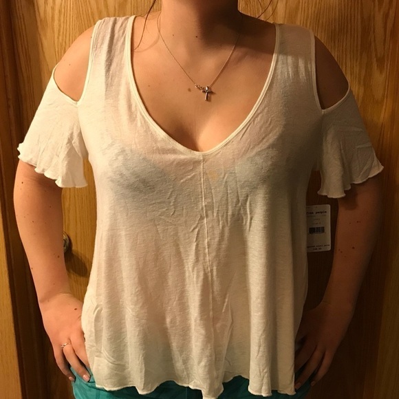 ✅2x Host Pick✅ Free People Cold Shoulder Top, Size Small - Picture 7 of 7